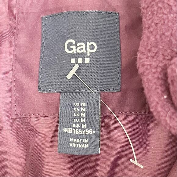 GAP FACTORY Purple Hooded Puffer Coat - Winter Jacket, M, NWOT! - Picture 8 of 9